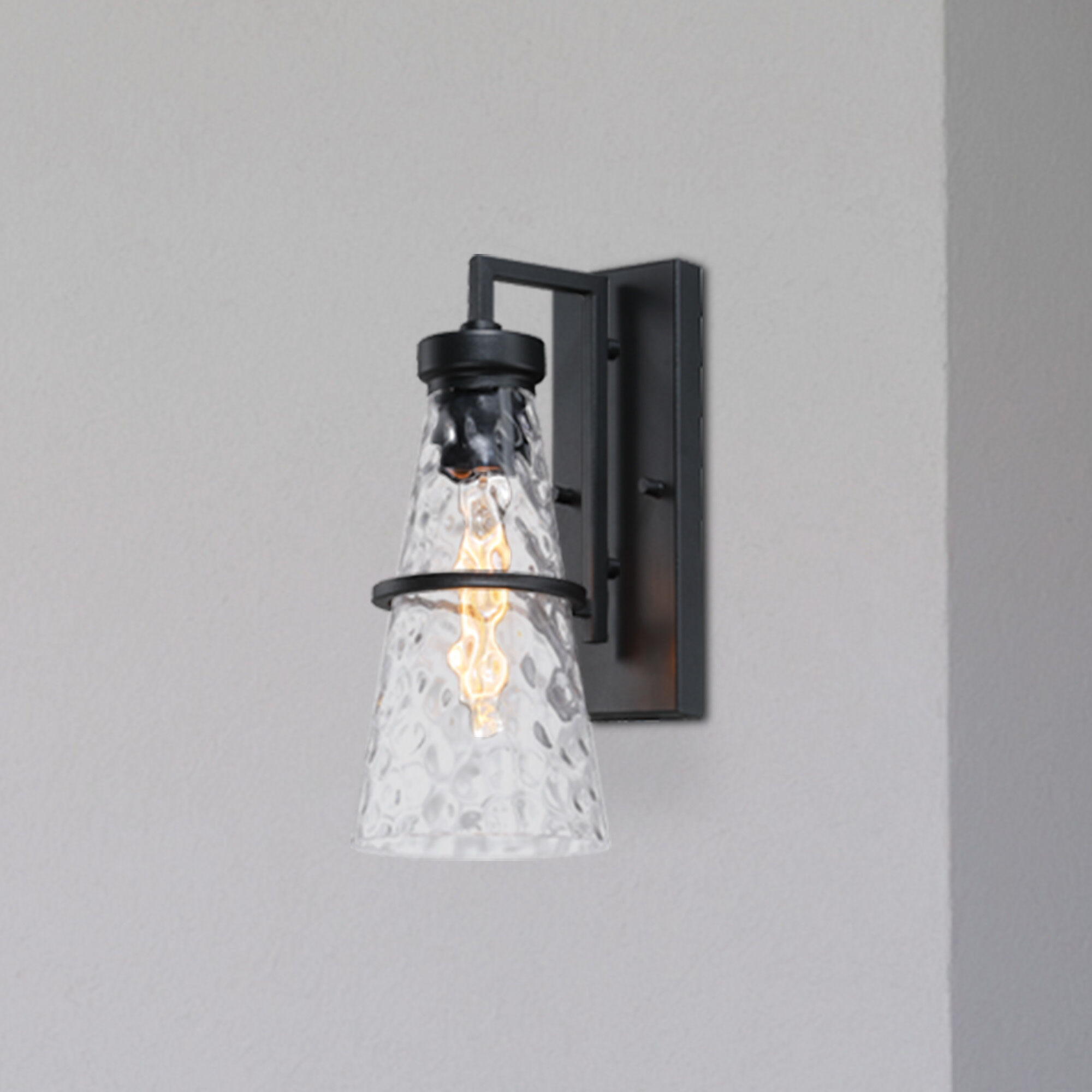 Field Daisy Lane 1 Light 14 inch Black Outdoor Wall Sconce